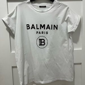 Balmain printed logo tee 38/small